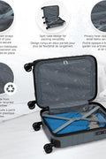 ATLANTIC Horizon II Valise rigide durable avec 8 roues rotatives, serrures TSA et construction légère, Bleu glacier., Horizon II - with | Sold by Uncle Wiener's Wholesale