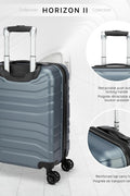 ATLANTIC Horizon II Valise rigide durable avec 8 roues rotatives, serrures TSA et construction légère, Bleu glacier., Horizon II - with | Sold by Uncle Wiener's Wholesale