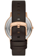 A|X Armani Exchange Men's Quartz Two Hand Brown Leather Watch 40mm - Brown - with Brown | Sold by Uncle Wiener's Wholesale