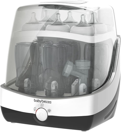 Baby Brezza 10 Minute Baby Bottle Sterilizer + Dryer - Superfast Electric Steam Sterilization - Universal Sterilizing for All Bottles, & Baby Product Parts & Accessories - with | Sold by Uncle Wiener's Wholesale
