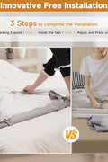 BabyAlly Bed Rail for Toddlers, Foldable Bed Rails Quick Assembly for King Size Bed, Height Adjustable Bed Rail Guard with Steady U - Shape Base for Toddlers, Baby, Kids (2 Sides 78.7"+1 Side 74.8'') - with | Sold by Uncle Wiener's Wholesale