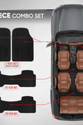 BDK 3 - Row ProLiner Original Heavy Duty 4pc Front & Rear Rubber Floor Mats for Car SUV Van (Fits 3rd Row Vehicles) - All Weather Protection Universal Fit (Black) - with | Sold by Uncle Wiener's Wholesale