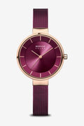 Bering Womens Purple Stainless Steel Bracelet Watch 14631 - 969 - with 4.0 (inch) L, 4.0 (inch) W, 4.0 (inch) H | Sold by Uncle Wiener's Wholesale