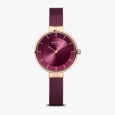 Bering Womens Purple Stainless Steel Bracelet Watch 14631 - 969 - with 4.0 (inch) L, 4.0 (inch) W, 4.0 (inch) H | Sold by Uncle Wiener's Wholesale