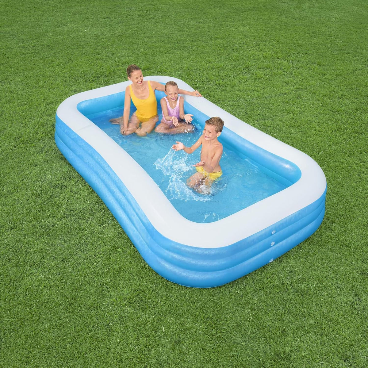 Large Wadding Inflatable Pool Bestway Family Inflatable Pool – Large Paddling Pool for Outdoor Fun ...