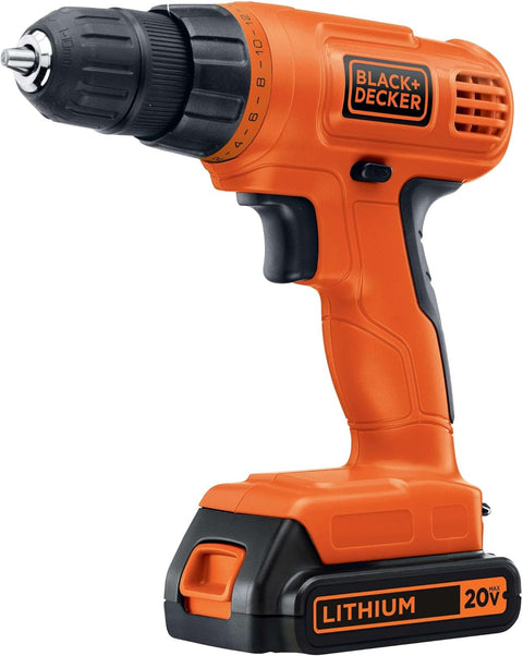 BLACK+DECKER 20V MAX* POWERECONNECT Cordless Drill/Driver + 30 pc. Kit (LD120VA) , Orange - with One Size | Sold by Uncle Wiener's Wholesale