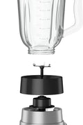 BLACK+DECKER PowerCrush Countertop Blender, 6 - Cup Glass Jar, For Smoothies and More, Stainless Steel Blade, 4 Speed Settings to Puree, Crush Ice, Chop, Dice, and Pulse, Dishwasher Safe, 700W Motor - with Silver | Sold by Uncle Wiener's Wholesale