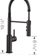 BLANCO 443032 CATRIS Semi - Pro Pull - Down High - Arc Kitchen Faucet 1.5 GPM - Matte Black - with Matte Black | Sold by Uncle Wiener's Wholesale