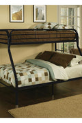 “Black twin over full metal bunk bed with ladder”

“White space-saving bunk bed for kids and guests”

“Modern metal bunk bed frame twin top full bottom”