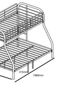 “Black twin over full metal bunk bed with ladder”

“White space-saving bunk bed for kids and guests”

“Modern metal bunk bed frame twin top full bottom”