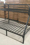 “Black twin over full metal bunk bed with ladder”

“White space-saving bunk bed for kids and guests”

“Modern metal bunk bed frame twin top full bottom”