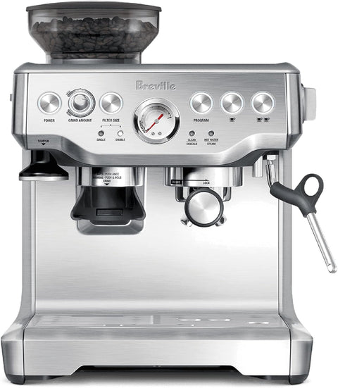 Breville Barista Express Espresso Machine BES870XL, Brushed Stainless Steel - with Brushed Stainless Steel | Sold by Uncle Wiener's Wholesale
