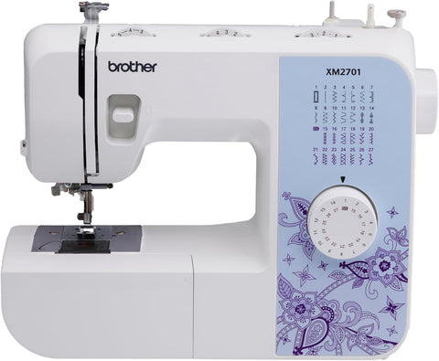 Brother XM2701 Lightweight, Full - Featured Sewing Machine with 27 Stitches, 1 - Step Auto - Size Buttonholer, 6 Sewing Feet, and Instructional DVD - with | Sold by Uncle Wiener's Wholesale