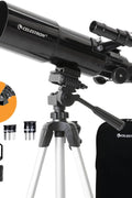 Celestron - 80mm Travel Scope - Portable Refractor Telescope - Fully - Coated Glass Optics - Ideal Telescope for Beginners - Bonus Astronomy Software Package - Digiscoping Smartphone Adapter - with | Sold by Uncle Wiener's Wholesale