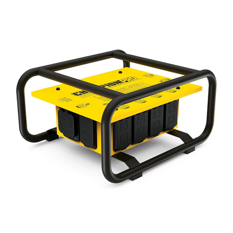 Champion Power Equipment Pro Grade OSHA Compliant Power Distribution Box, 50 - Amp Twist Lock Inlet, Six 120V GFCI Duplexes, One 120/240V 30A Locking Outlet, 30A and 50A RV Adapters - with | Sold by Uncle Wiener's Wholesale