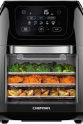 CHEFMAN Multifunctional Digital AirFryer+ Rotisserie,Dehydrator, Convection Oven17 Touch Screen Presets Fry,Roast,Dehydrate, Bake, XL 10L Family Size,Auto Shutoff,Large Easy - View Window Black,10 Quart - with | Sold by Uncle Wiener's Wholesale