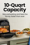 CHEFMAN Multifunctional Digital AirFryer+ Rotisserie,Dehydrator, Convection Oven17 Touch Screen Presets Fry,Roast,Dehydrate, Bake, XL 10L Family Size,Auto Shutoff,Large Easy - View Window Black,10 Quart - with | Sold by Uncle Wiener's Wholesale