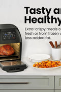 CHEFMAN Multifunctional Digital AirFryer+ Rotisserie,Dehydrator, Convection Oven17 Touch Screen Presets Fry,Roast,Dehydrate, Bake, XL 10L Family Size,Auto Shutoff,Large Easy - View Window Black,10 Quart - with | Sold by Uncle Wiener's Wholesale