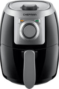 Chefman Small, Compact Air Fryer Healthy Cooking, 2 Qt, Nonstick, User Friendly and Adjustable Temperature Control w/ 60 Minute Timer & Auto Shutoff, Dishwasher Safe Basket, BPA - Free, Black - with | Sold by Uncle Wiener's Wholesale