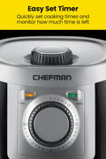 Chefman Small, Compact Air Fryer Healthy Cooking, 2 Qt, Nonstick, User Friendly and Adjustable Temperature Control w/ 60 Minute Timer & Auto Shutoff, Dishwasher Safe Basket, BPA - Free, Black - with | Sold by Uncle Wiener's Wholesale