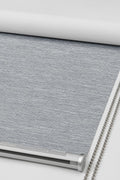 ChrisDowa 100% Blackout Roller Shade, Striped Jacquard Thermal Insulated, UV Protection Fabric. Total Blackout Window Shade for Office and Home. Easy to Install.Lightgrey,28" W x 72" H - with Grey | Sold by Uncle Wiener's Wholesale