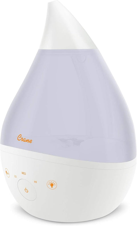 Crane Ultrasonic Humidifiers for Bedroom and Office, 1 Gallon 4 - in - 1 Cool Mist Air Humidifier for Large Room and Home, Humidifier Filters Optional, White - with | Sold by Uncle Wiener's Wholesale