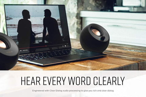 Creative Pebble V3 Minimalistic 2.0 USB - C Desktop Speakers with USB Audio, Clear Dialog Enhancement, Bluetooth 5.0, 8W RMS with 16W Peak Power, USB - A Converter Included (Black) - with | Sold by Uncle Wiener's Wholesale
