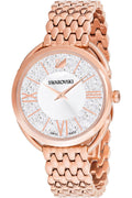 Crystalline Glam Watch, Swiss Made, Metal Bracelet, Rose Gold Tone, Rose Gold - tone Finish - with rose gold tone | Sold by Uncle Wiener's Wholesale