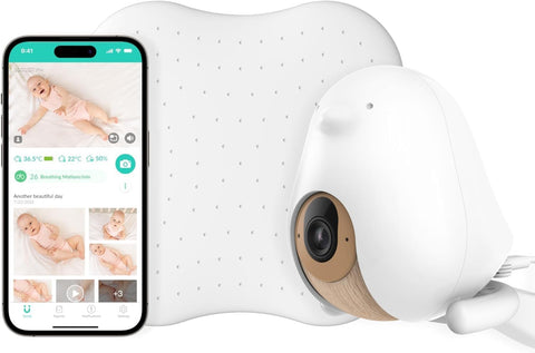 CuboAi Sleep Safety Bundle - Includes 1080p HD Night Vision CuboAi Plus Smart Baby Monitor with 3 - Stand Set & Sleep Sensor Pad | Proactive AI Safety Alerts, Sleep Analytics & Micro Motion Detection, used, good condition - with | Sold by Uncle Wiener's Wholesale