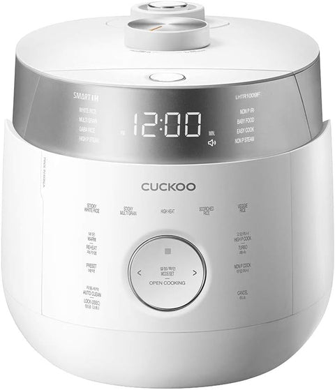 CUCKOO CRP - LHTR1009F | rice cooker 10 Cup (Uncooked) Twin Pressure Induction Heating Cooker | 16 Menu Options: High/Non - Pressure Steam & More, Stainless Steel Inner Pot, Made in Korea | White - Renewed - with White | Sold by Uncle Wiener's Wholesale