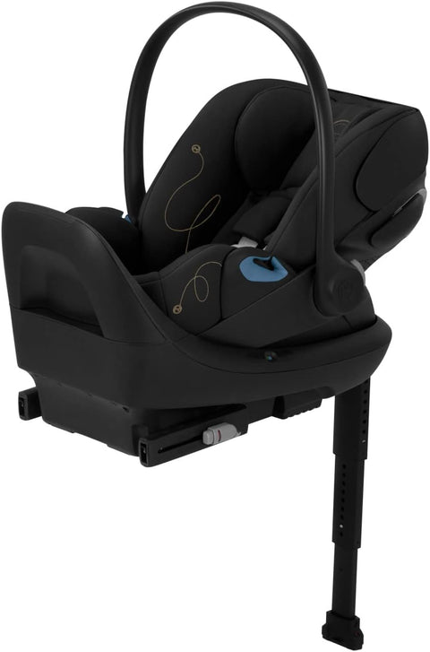 Cybex Cloud G Comfort Extend Infant Car Seat, from Birth to 35lbs, 45% More Recline Outside of Vehicle, One - Click Rigid Latch Install, Load Leg, Linear Side - Impact, Anti - Rebound Base - Moon Black - with | Sold by Uncle Wiener's Wholesale