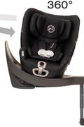 Cybex Sirona S 360 Swivel Rotating Convertible Car Seat with Sensor Safe Technology - 12 position on the Fly Recline - Rear Facing up to 50 lbs - Urban Black - with | Sold by Uncle Wiener's Wholesale