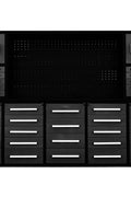 Deluxe 10 FT Tool Workbench & Cabinet System – 40 - Drawer Heavy - Duty Storage Unit - with Stainless | Sold by Uncle Wiener's Wholesale