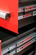 Deluxe 10 FT Tool Workbench & Cabinet System – 40 - Drawer Heavy - Duty Storage Unit - with Red | Sold by Uncle Wiener's Wholesale