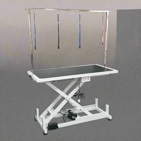 Deluxe Electric Adjustable Pet Grooming Table – Side View

Heavy-Duty Dog Grooming Table with Non-Slip Surface

Electric Lift Grooming Station with Arm Attachments

Pet Grooming Table with Remote Control – Model 1127691

Grooming Table Adjustable Height – Professional Use