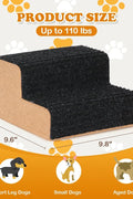 Dog Ramp for Small Dogs, 2 Step Modular Foam Dog Stairs for Any Staircase, Dog Step with Durable Non - Slip for Small Medium Old Dog Puppy (4 Pack) - with Wooden | Sold by Uncle Wiener's Wholesale