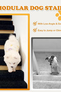 Dog Ramp for Small Dogs, 2 Step Modular Foam Dog Stairs for Any Staircase, Dog Step with Durable Non - Slip for Small Medium Old Dog Puppy (4 Pack) - with Wooden | Sold by Uncle Wiener's Wholesale