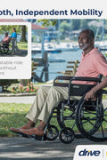 Drive Medical Cruiser Iii Lightweight Wheelchair With Flip Back Removable Arms, 20", 1 Each 1 count - with | Sold by Uncle Wiener's Wholesale