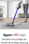 Dyson V11 Origin Cordless Vacuum, Nickel/Blue, scratches on the handle - with | Sold by Uncle Wiener's Wholesale