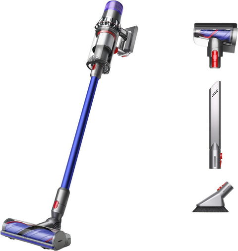 Dyson V11 Origin Cordless Vacuum, Nickel/Blue, scratches on the handle - with | Sold by Uncle Wiener's Wholesale