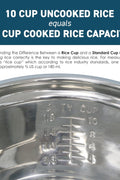 Elite Gourmet ERC - 2020 Cuiseur à riz électrique avec pot intérieur en acier inoxydable pour soupes, ragoûts, céréales, garder au chaud, 20 tasses cuites (10 tasses non cuites), blanc - with | Sold by Uncle Wiener's Wholesale