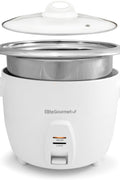 Elite Gourmet ERC - 2020 Cuiseur à riz électrique avec pot intérieur en acier inoxydable pour soupes, ragoûts, céréales, garder au chaud, 20 tasses cuites (10 tasses non cuites), blanc - with | Sold by Uncle Wiener's Wholesale