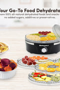Elite Gourmet Food Dehydrator with Adjustable Temperature and Even Heat Distribution 1016437 - with | Sold by Uncle Wiener's Wholesale