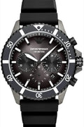 Emporio Armani Men's Chronograph Black Ceramic Watch - Black - with black | Sold by Uncle Wiener's Wholesale