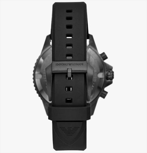 Emporio Armani Men's Chronograph Black Ceramic Watch - Black - with black | Sold by Uncle Wiener's Wholesale