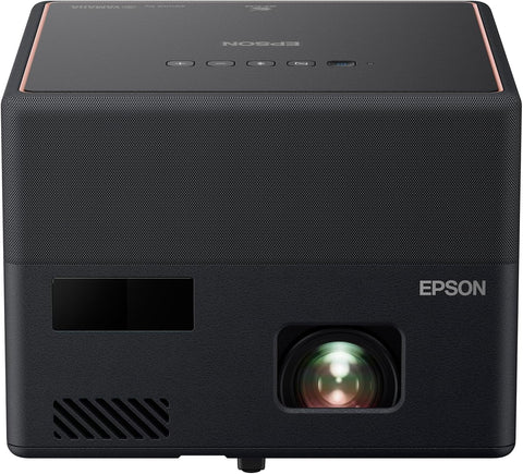 Epson EpiqVision Mini EF12 Smart Streaming Laser Projector, HDR, Android TV, Movies, Family Gaming, Portable, sound by Yamaha, 3LCD, Full HD 1080p, 1000 lumens Color & White Brightness Bluetooth Black - with | Sold by Uncle Wiener's Wholesale