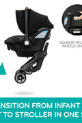 Evenflo Shyft DualRide Infant Car Seat Stroller Combo with Carryall Storage (Boone Gray) - with Boone Gray | Sold by Uncle Wiener's Wholesale