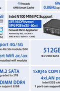 Fanless N100 Mini PC Micro Firewall Appliance, 4 * 2.5Gbe i225 LAN Ports Power Over Ethernet Mini Computer 16GB DDR4 RAM 512GB SATA SSD, USB - C/5*USB/SIM Slot/HD+DP/Home Network Pfsense Router - with N100 POE IN,16+512GB | Sold by Uncle Wiener's Wholesale