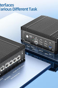 Fanless N100 Mini PC Micro Firewall Appliance, 4 * 2.5Gbe i225 LAN Ports Power Over Ethernet Mini Computer 16GB DDR4 RAM 512GB SATA SSD, USB - C/5*USB/SIM Slot/HD+DP/Home Network Pfsense Router - with N100 POE IN,16+512GB | Sold by Uncle Wiener's Wholesale