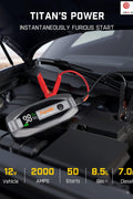 Fanttik T8 APEX 2000 Amp Jump Starter, 20000mAh Car Battery Pack for Up to 8.5L Gasoline and 6L Diesel Engines with LED Display, 65W PD Fast Charger,12V Extreme Safe Lithium Portable Jump Starter - with | Sold by Uncle Wiener's Wholesale